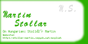 martin stollar business card